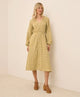 gold gingham