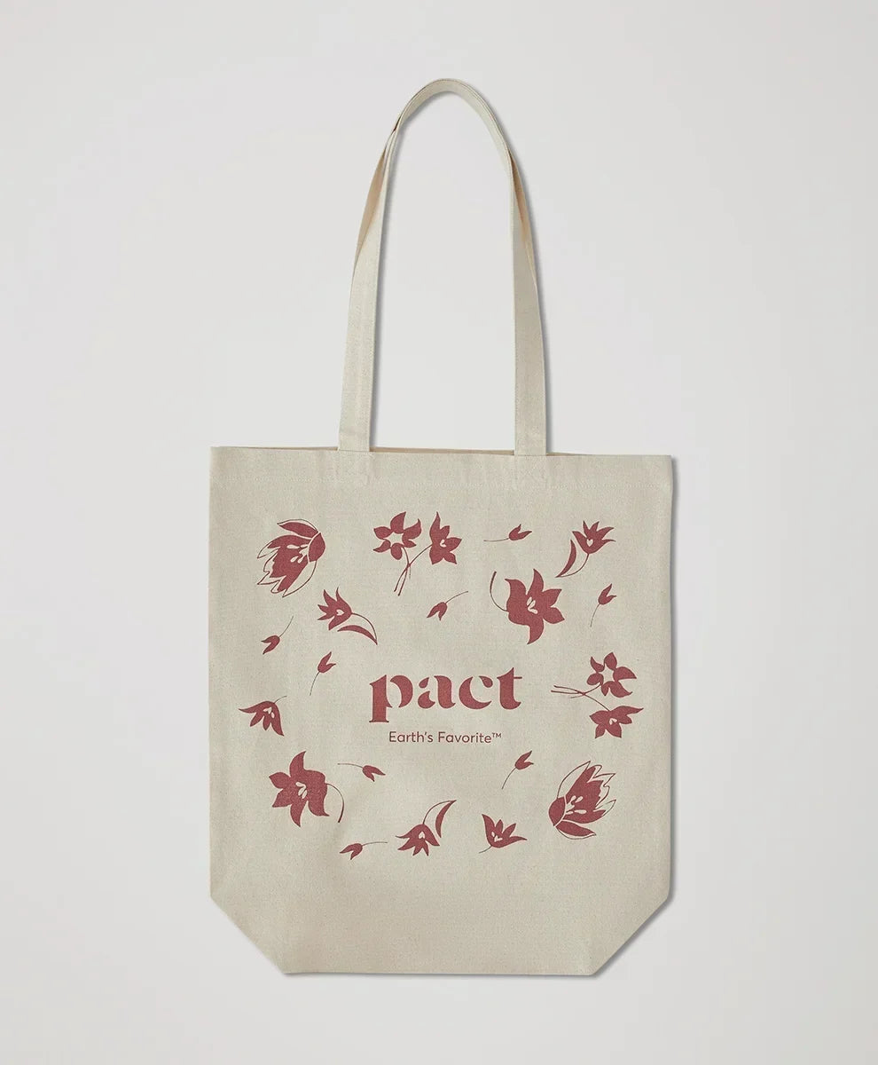 pact floral canvas tote