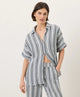 coastal stripe navy blue