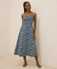 looking glass floral slate blue
