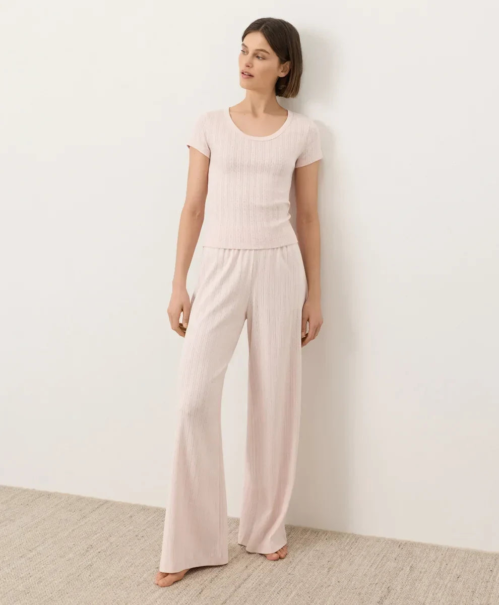 clearance pointelle scoop neck tee
