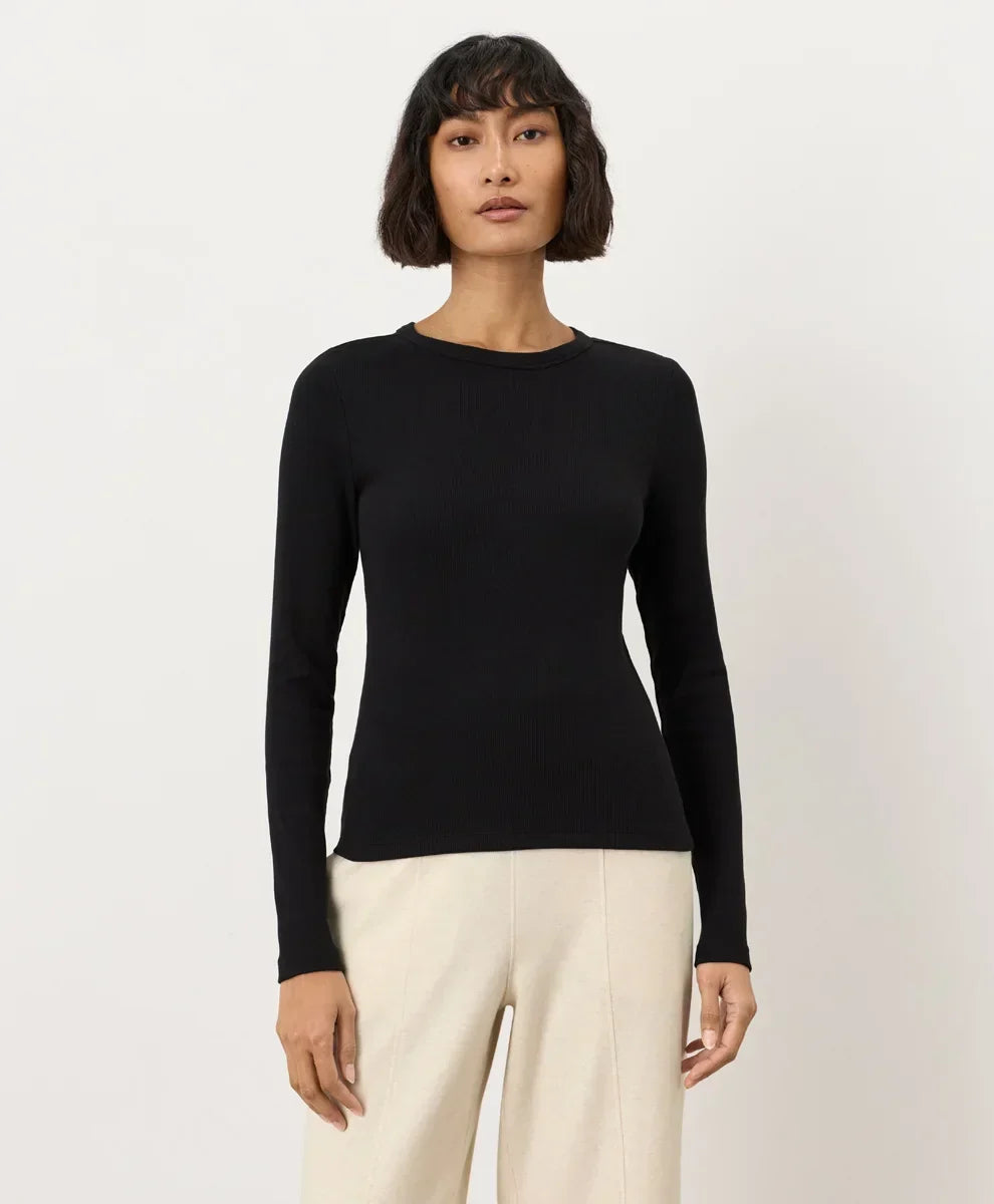 perfect rib crewneck long sleeve tee