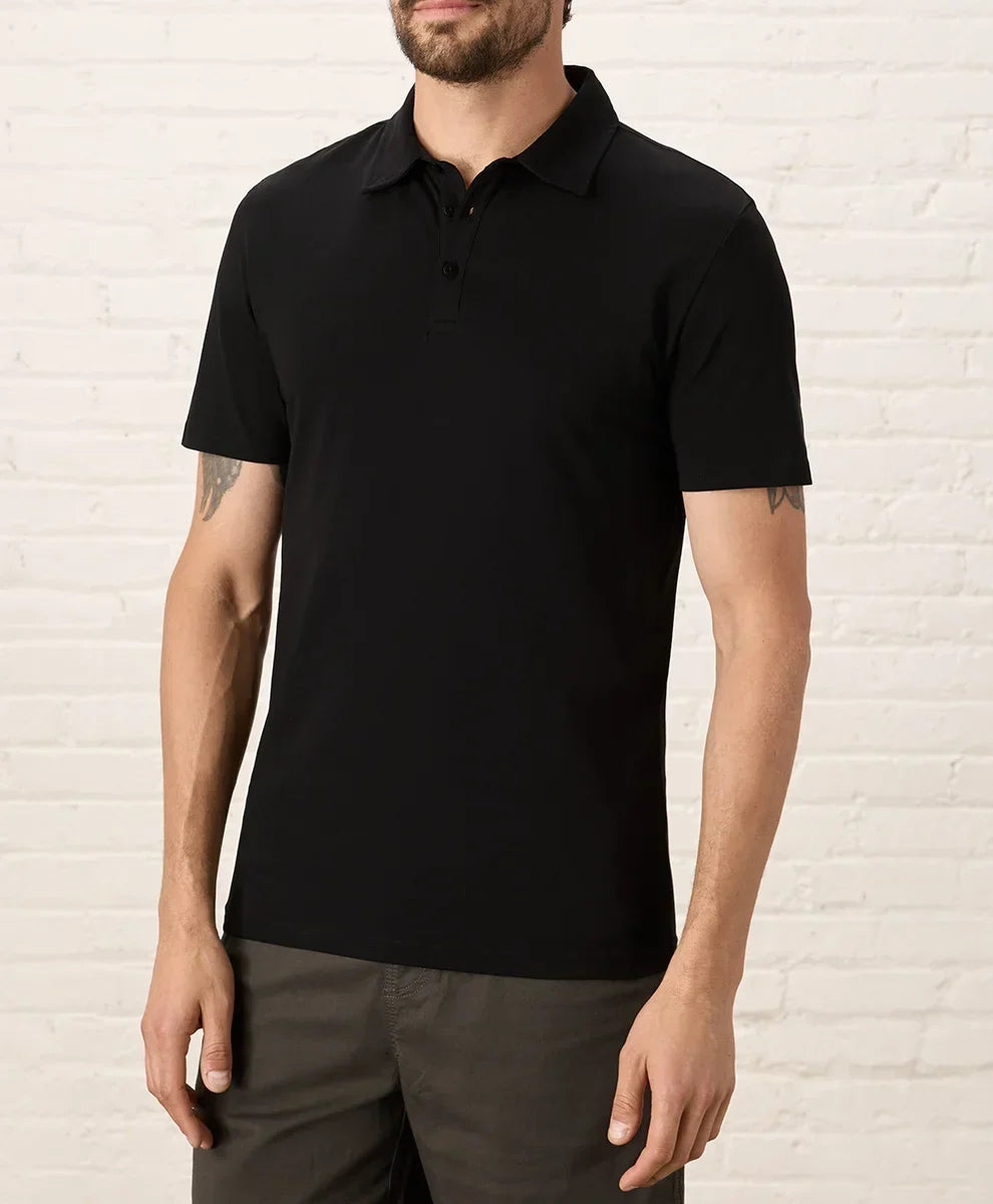 luxe essential slim polo